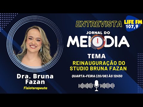 Jornal do Meio-Dia recebe Dra. Bruna Fazan, Fisioterapeuta