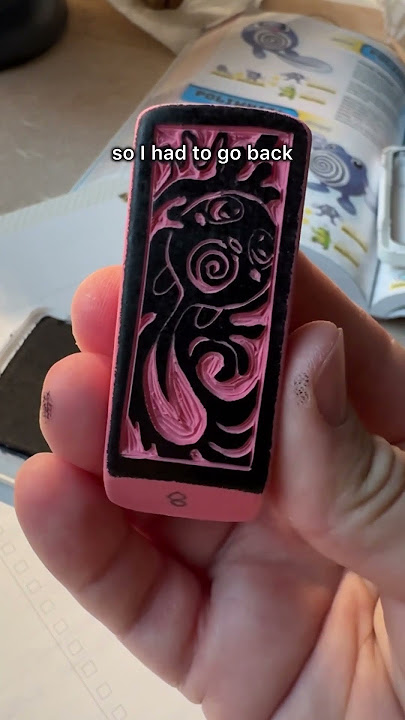 Carving 31 pokemon stamps in 32 days. #pinkeraserart #tinyart  #pokemonfanart #printmaking