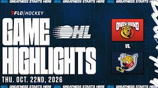 OHL Highlights: Owen Sound Attack @ Barrie Colts Oct. 22nd, 2026