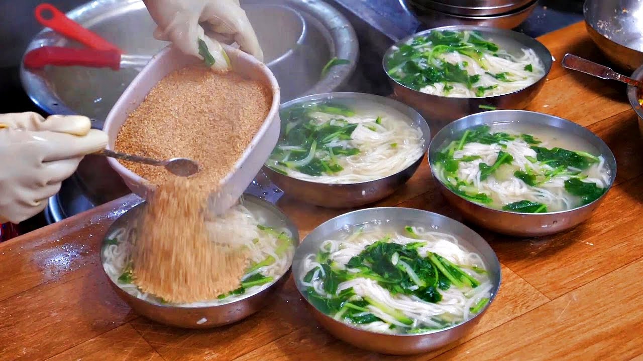 Невероятно сытная лапша !! Видео с лапшой на корейском рынке 6 лучших / korean street food