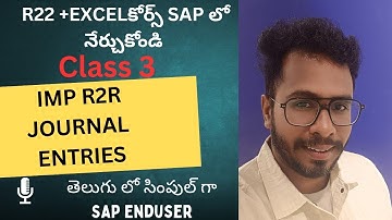 R2R Journal entries in SAP-SAP Record to Report course in telugu-R2R Important journal entries