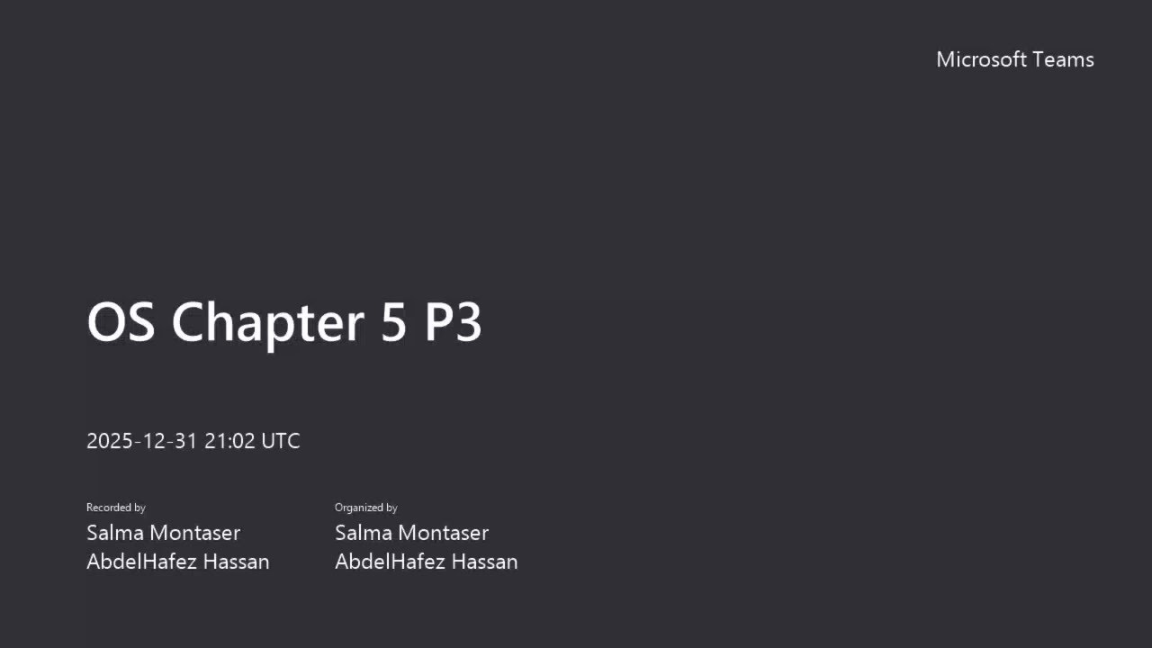 Operating Systems Chapter 5 (Final Revision) - YouTube
