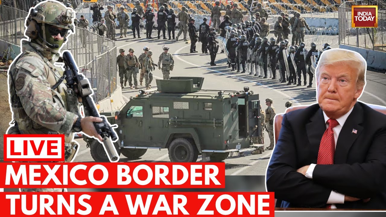 LIVE US Military At Mexico Border: Maxico Border Crossing To USA  Live | Us News | Trump Deportation