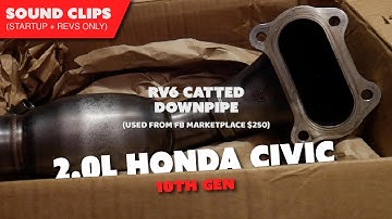 2016 HONDA CIVIC 2.0L EX CVT - RV6 CATTED DOWNPIPE / 409 MUFFLER / KTUNER V1.2 (STARTUP + REVS)
