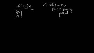 Expected value problem using a regular table (not bernoulli)