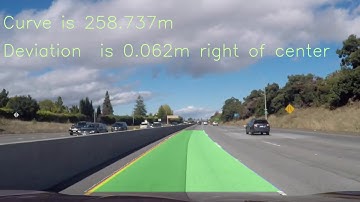Lane and curve detection - Challenge video