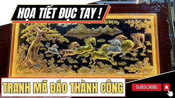Tranh Mã Đáo Thành Công Đồng Đỏ Nền Đen Dát Vàng | Xưởng Đồng Đông Sơn