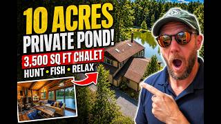 10 Acre Cabin Retreat in PA | Pond, Privacy & 3,500 Sq Ft Chalet