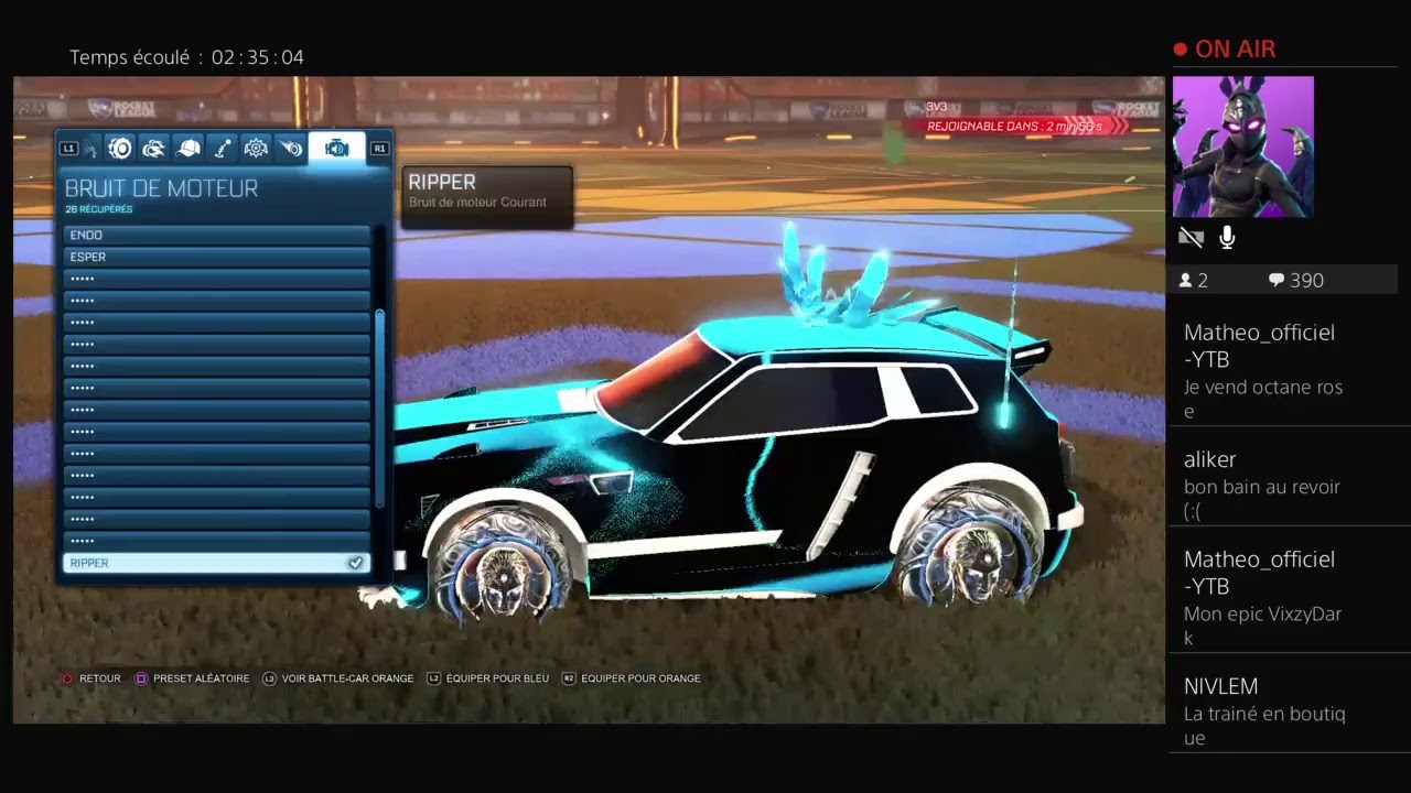 Live trade Fennec Blanc Titane Cherche Zomba Rocket League FR YouTube