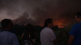 Forest fire rages near Maçao in central Portugal