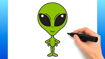 How To Draw An Alien (Easy Drawing Tutorial)