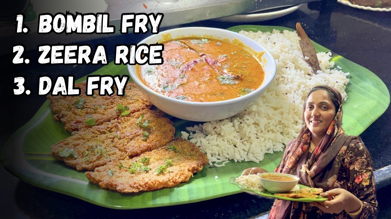 |•Aaj Humne Banaye Special Thali || Bombil Fry | Zeera Rice | Dal Fry Recipe 2023•| Vlog.