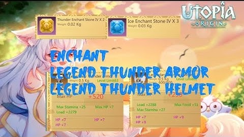 UTOPIA ORIGIN: ENCHANT LEGEND THUNDER ARMOR & HELMET😎 #ryuusora7 #utopiaorigin #enchanted #legendary