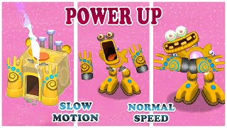Wubbox And Rare Wubbox - Power Up In Slow Motion & Normal Speed Msm The Lost Landscapes