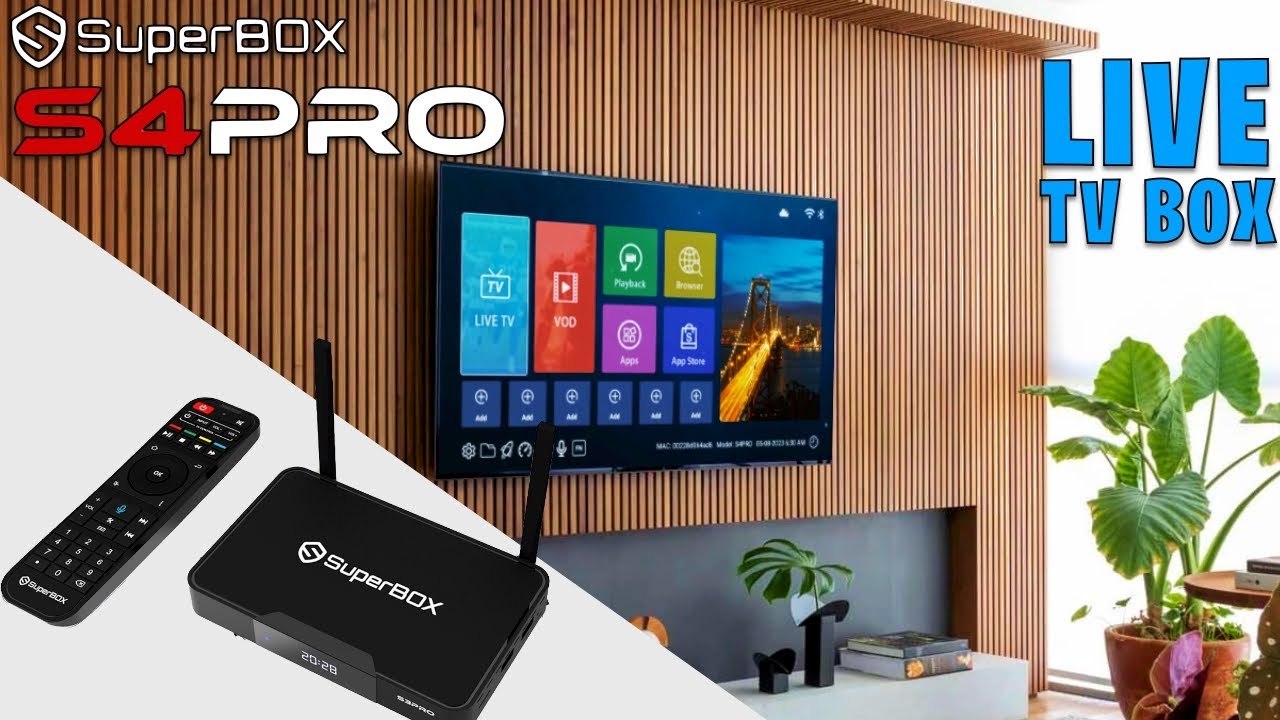 S4 PRO TV Media Box with Live Channels 2023 SuperBOX YouTube