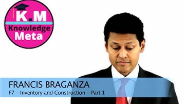 ACCA F7 Financial Reporting - Lecture 19 - Inventory and Construction Contracts   Part 1