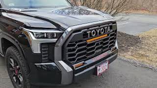 Tundra Platinum. Toyota I force max TRD hard bed cover black out pick-up truck