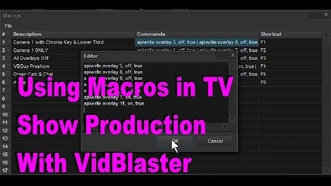 Using Macros in TV Show Production with VidBlaster