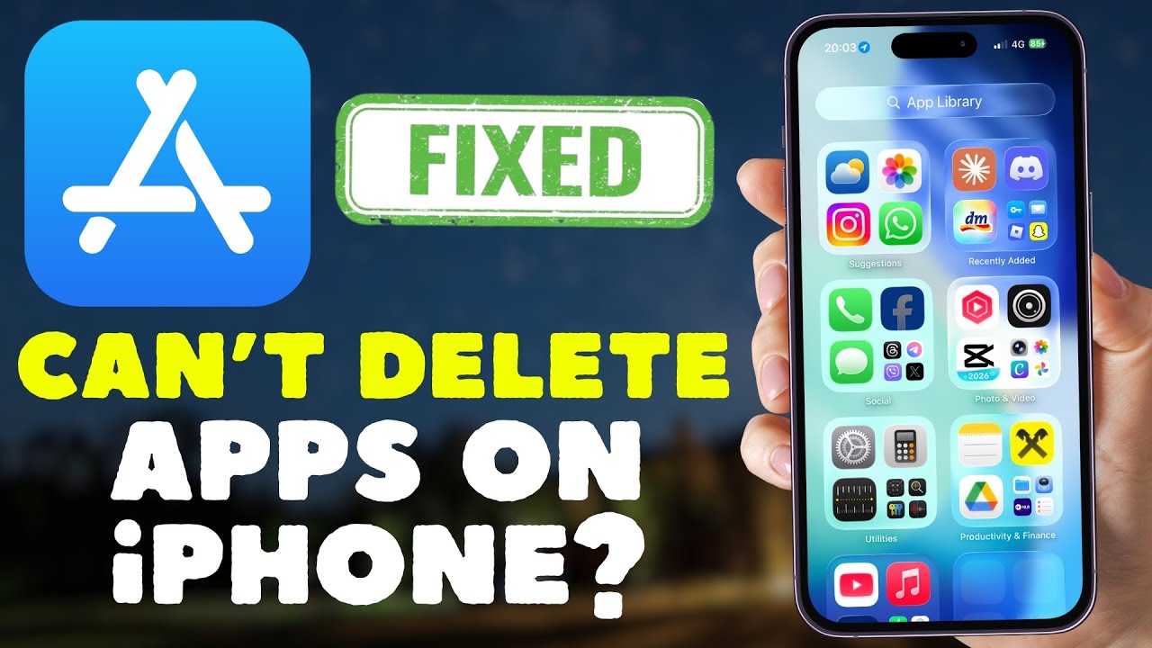 Fix Can't Delete Apps on iPhone (2026) - YouTube