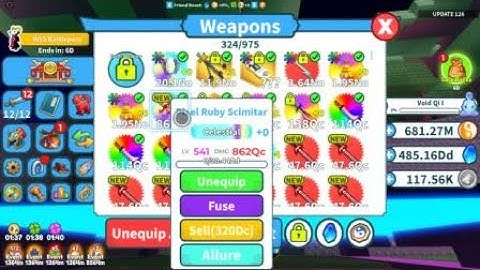 In WEAPON FIGHTING SIMULATOR I GOT THE NEW WORLD 55 CELESTIAL