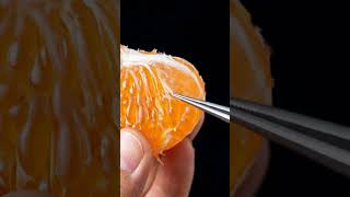 Orange Membrane Extraction ASMR 🍊 Tweezers Pull Away a Citrus Fiber in Ultra Macro Detail