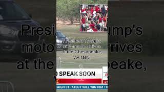 President Trump s motorcade arrives at the Chesapeake VA rally