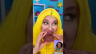 WOULD YOU TRY A CHOCOLATE BURGER?  by 123GO! Reacts #shorts