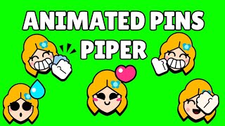 Piper Pins (Animated) | Brawl Stars | Green Screen