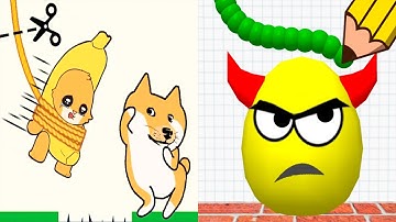 Draw To Smash VS Rope Rescue Cut Save Puzzle - All Levels SpeedRun Gameplay Android iOS Ep1