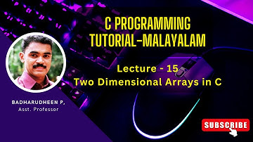 15 - Two Dimensional Arrays in C