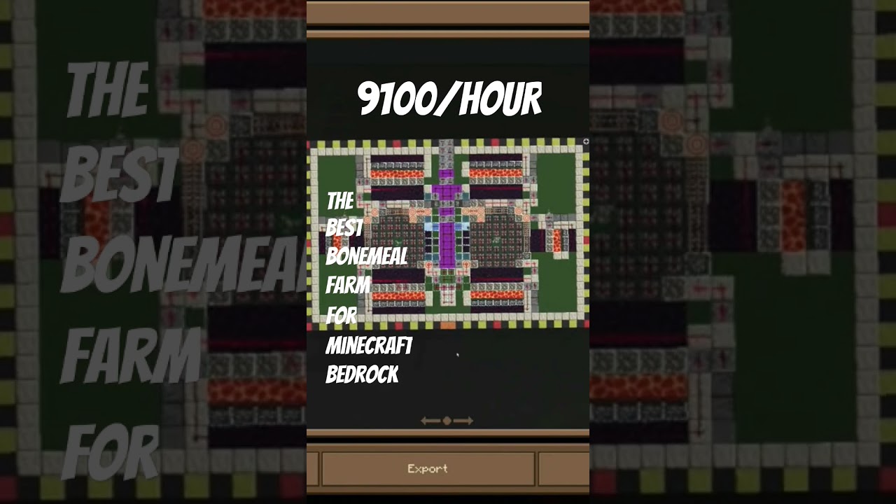The BEST Bonemeal farm for #Minecraft #Bedrock #Redstone