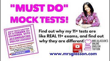 11+ Tests that TEACH! Mrs Glasson