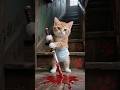 🐱🗡️ Grandma Saw a Bloody Cat… But It Wasn’t What She Thought! 😂 #funny  #cartooncat  #kitten