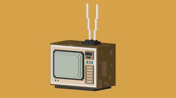 Retro TV 3D voxel art low poly model. Download OBJ file
