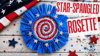 How to crochet Star-Spangled Rosette 🌟