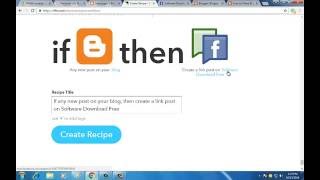 How To Share Blogger Post Automatically to Facebook using IFTTT News