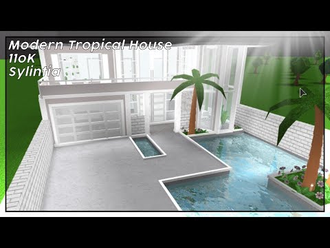 Modern Tropical House 110k Bloxburg Speedbuild
