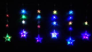 6連レインボーカラーLEDスターカーテンライト【KT-2974】 | LEDイルミネーションの通販屋（販売）さん