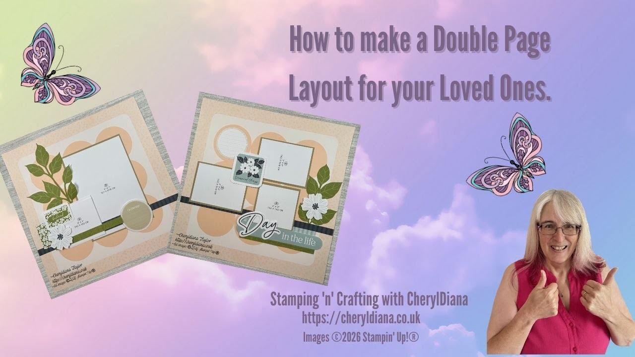 How to make a Double Page Scrapbook Layout for a Loved One.
