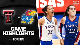 Texas Tech vs. #15 Kansas Highlights (10.8.25) | 2025 Big 12 Volleyball