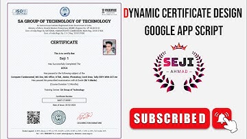 Create Stunning Certificates with 1 Click | Google Apps Script Web App Tutorial ?
