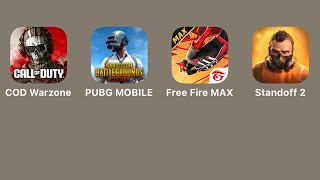 Call of Duty Warzone (COD Warzone),PUBG Mobile,Garena Free Fire Max,Standoff 2