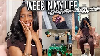 Week in my Life Vlog | Silk Press, Nails, DIY Lashes &amp; the Superbowl