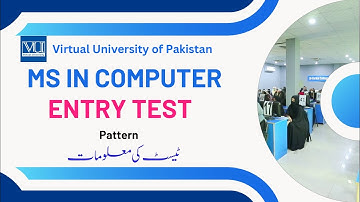MS in Computer Science| Fall2023| Entry Test Pattern| Syllabus | Virtual University | Test Date |VU