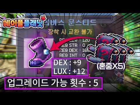 [메이플 플래닛] 업횟5 남은 "합21" 개사기 신발ㅋㅋㅋㅋ