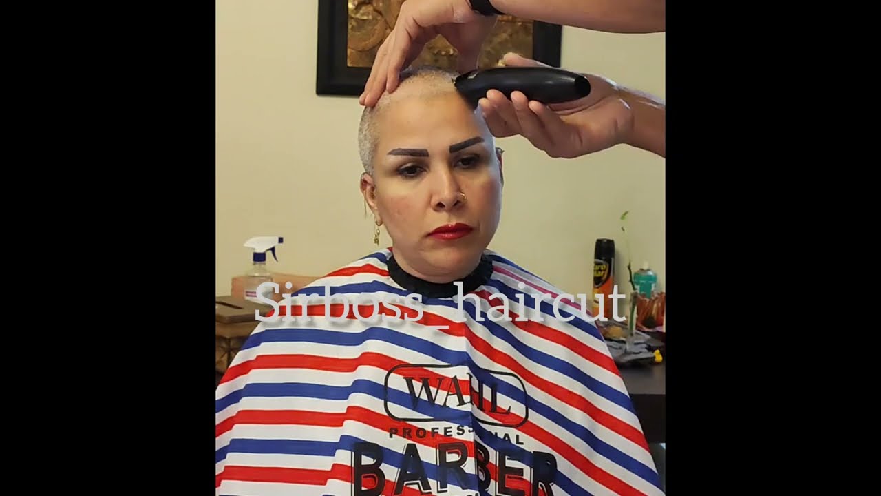 Woman headshave forced in barbershop by barber