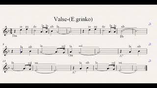 valse   Evgeny Grinko notes Resimi