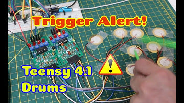 Teensy 4.1 - Piezo Drum Trigger Signal Conditioner Interface (4-ch)