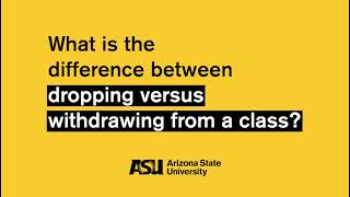 What are the differences between dropping and withdrawing a class, and a complete session withdrawal