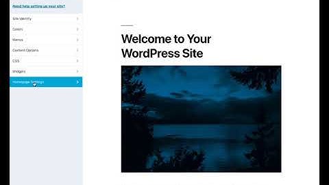 How to create a static home page on WordPress.com